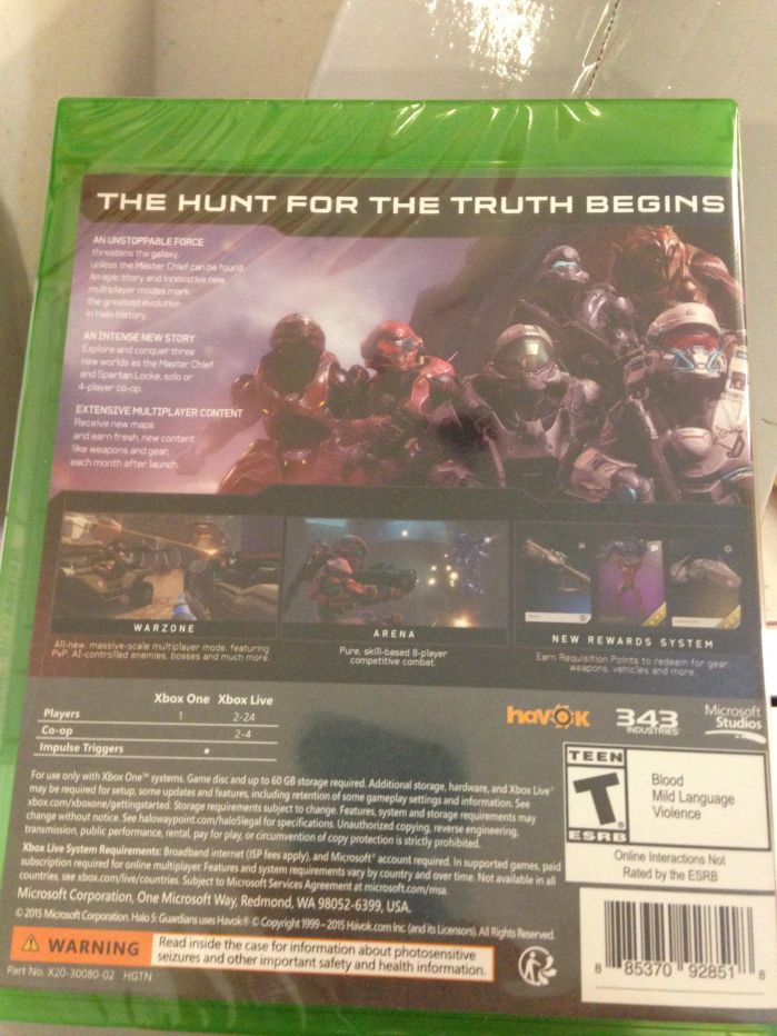 Launch-трейлер и размеры Halo 5: Guardians