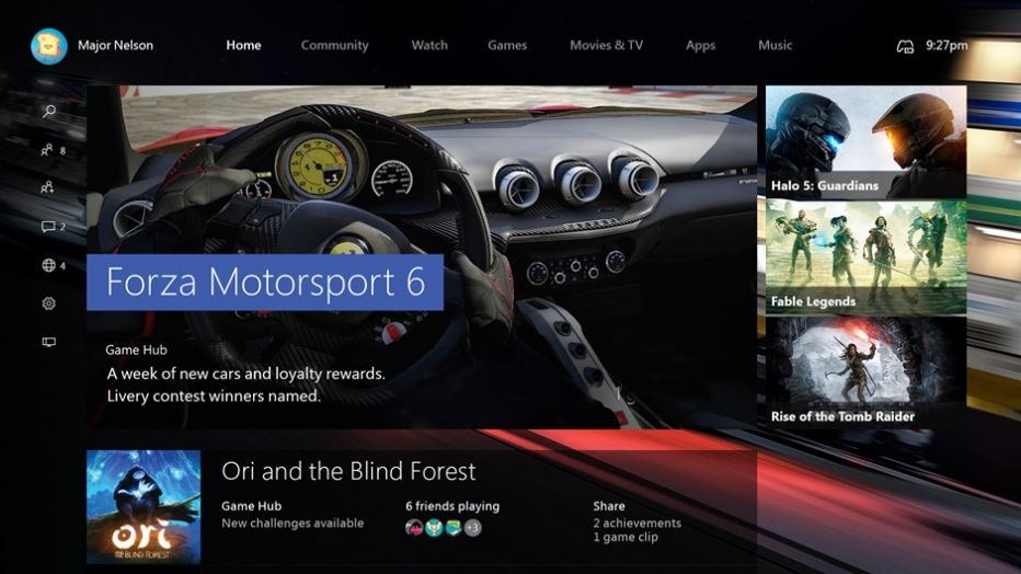 Xbox One получит обратную совместимость и новый интерфейс в ноябре