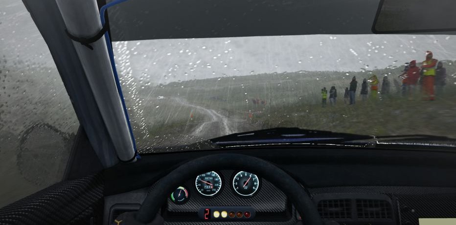 DiRT Rally - дождливый геймплей