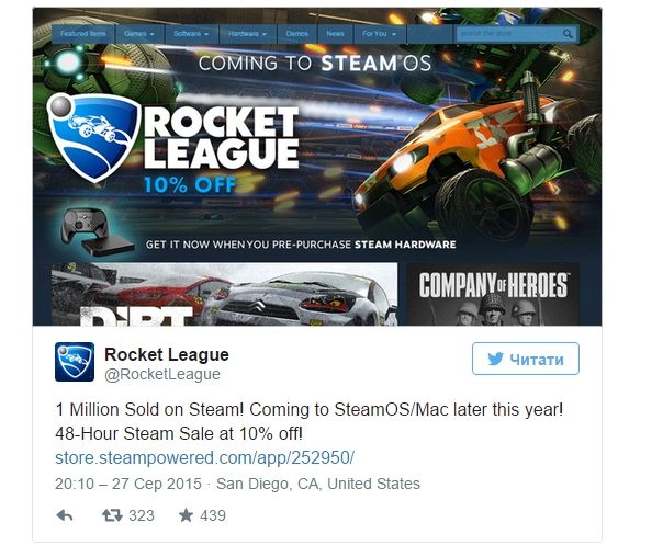 Rocket League  Steam   1000000 